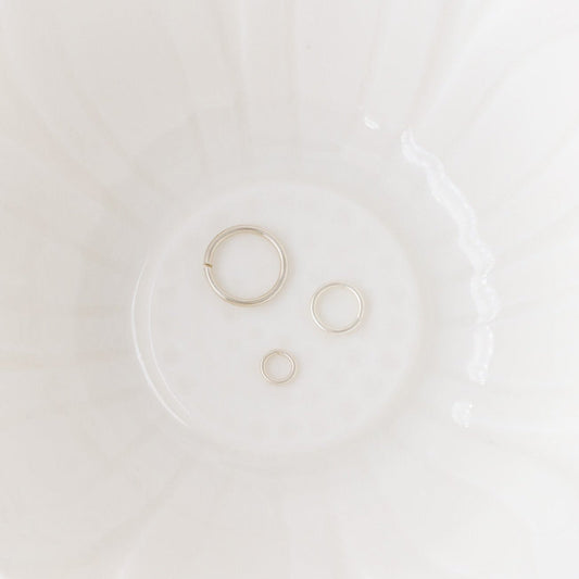 Diamond Cut Helix Hoop - Tiny Cartilage Earring - Endless Ring Hoops