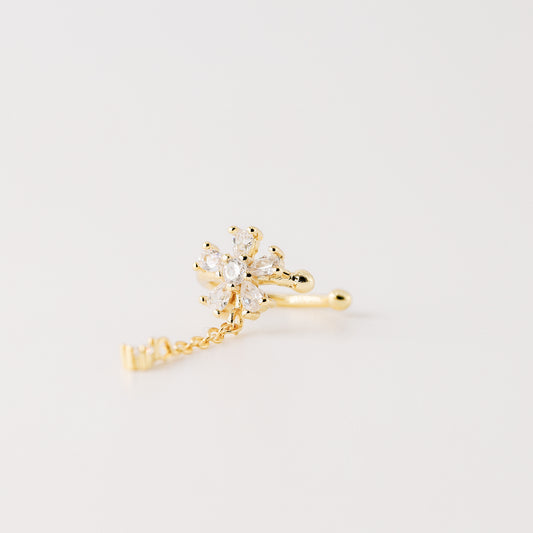 CZ Flower Conch Ear Cuff