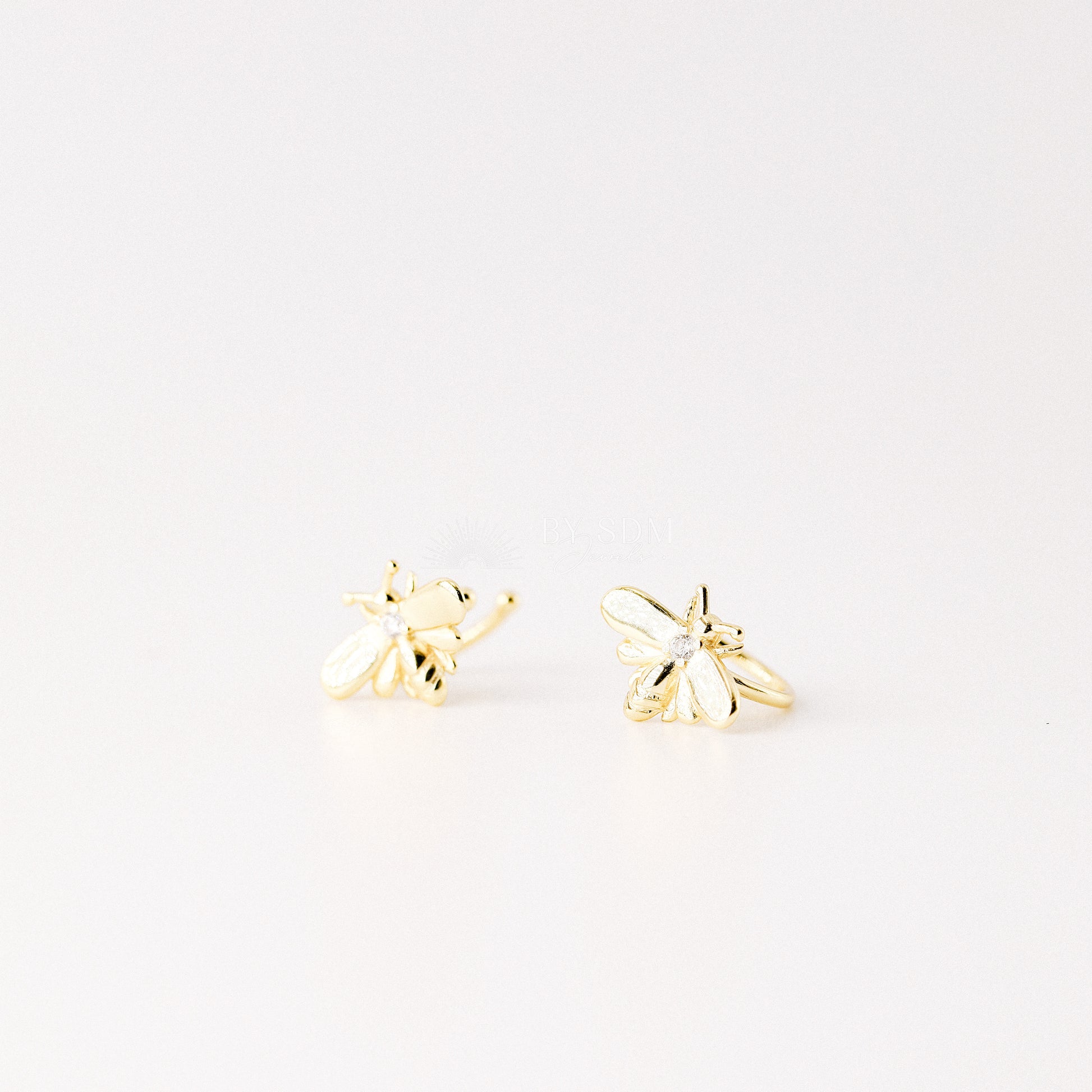 Gold Bee Ear Cuff • Honey Bee Earrings • BYSDMJEWELS
