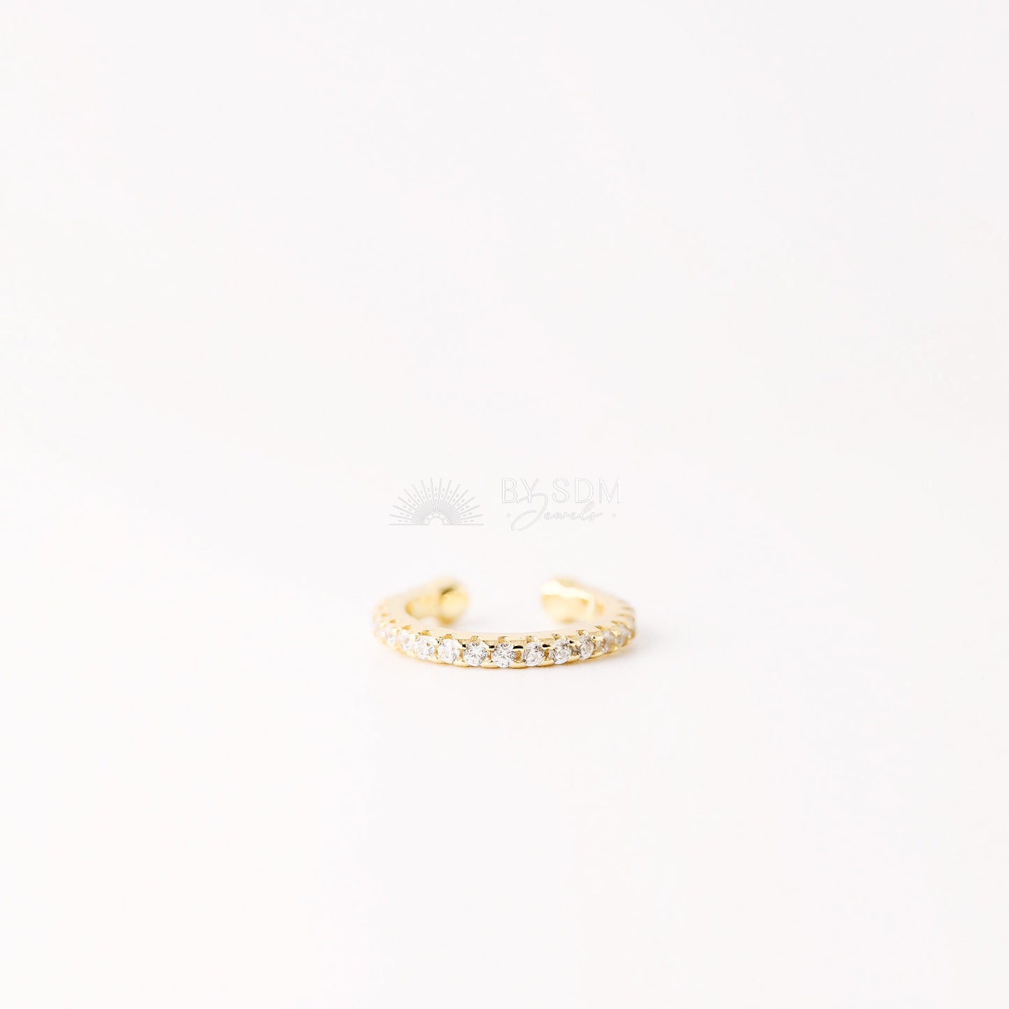 CZ Stone Ear Cuff • No Piercing is Needed • Gold, Silver, Rose Gold • BYSDMJEWELS