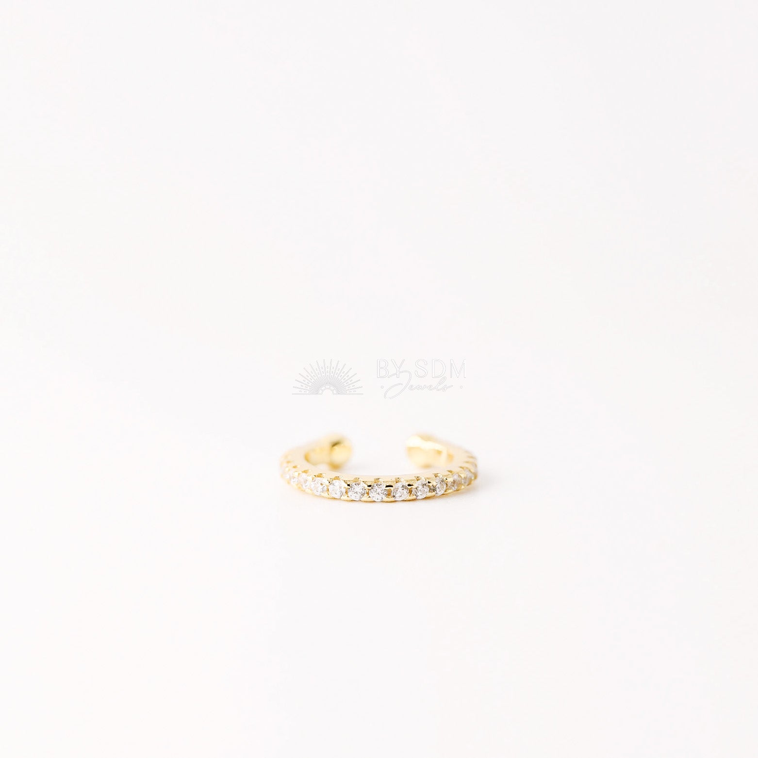 CZ Stone Ear Cuff • No Piercing is Needed • Gold, Silver, Rose Gold • BYSDMJEWELS