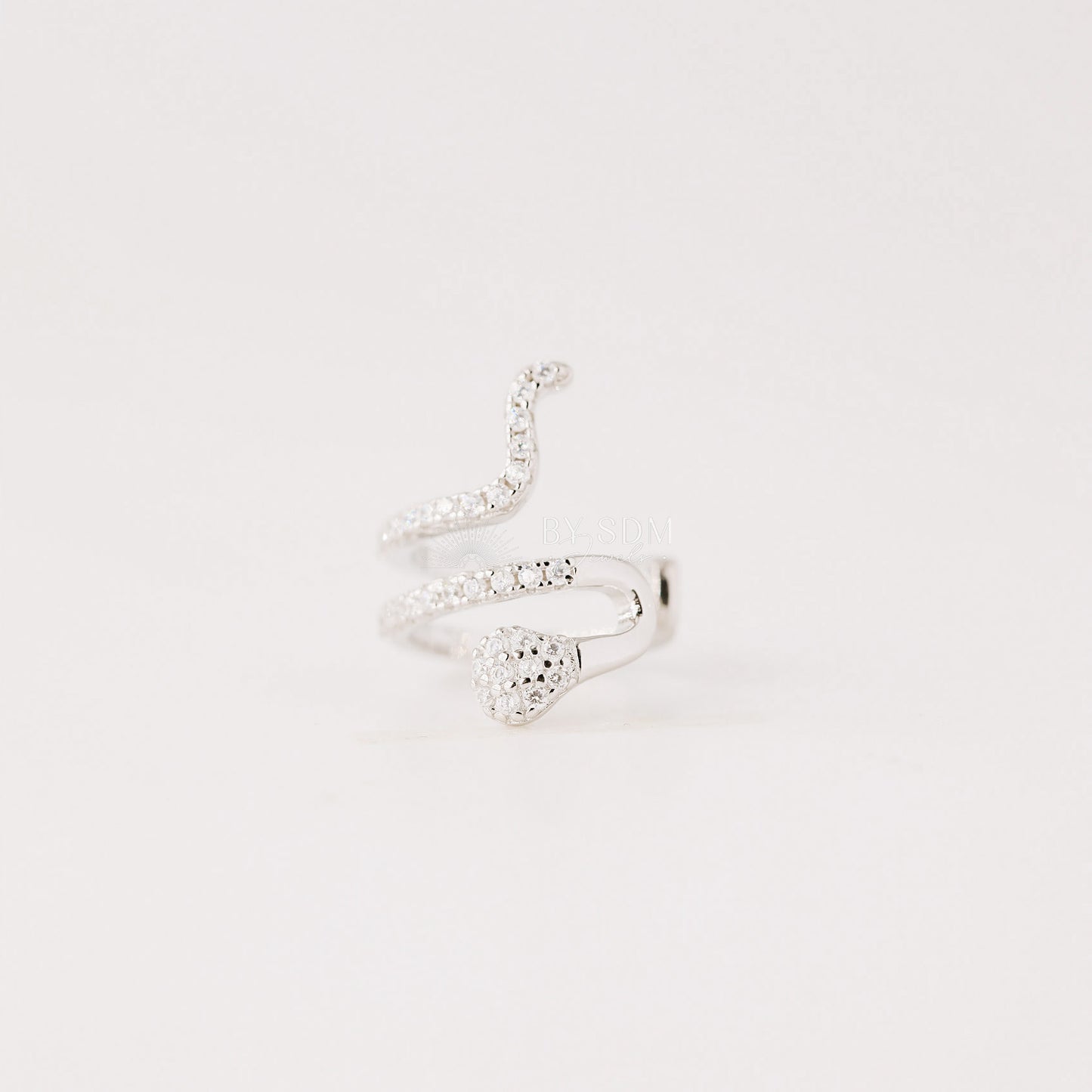 Snake Conch Ear Cuff Earring, Cz Serpent Ear Cuff, Silver, Gold, BYSDMJEWELS