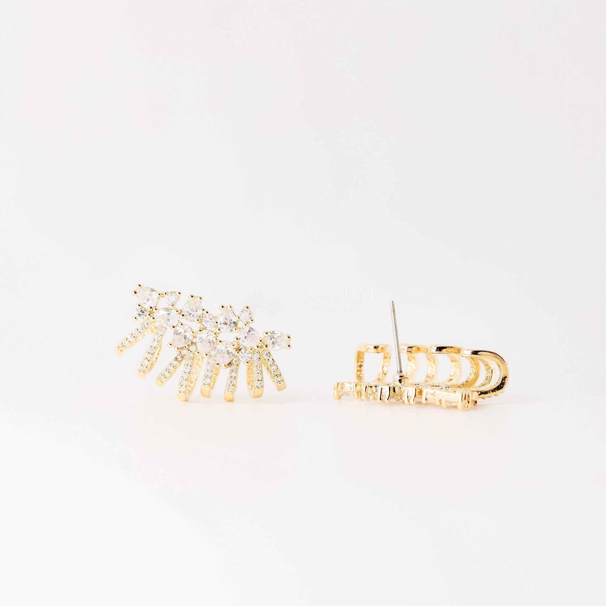 Wedding Earrings • Stud Earrings • Bridal Jewelry • Crystal Earrings • Silver Earrings • BYSDMJEWELS