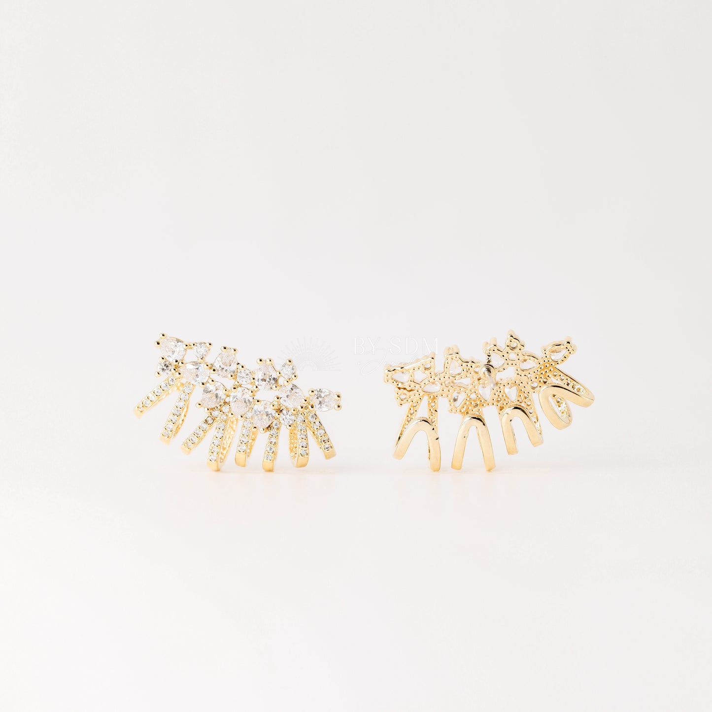 Wedding Earrings • Stud Earrings • Bridal Jewelry • Crystal Earrings • Silver Earrings • BYSDMJEWELS