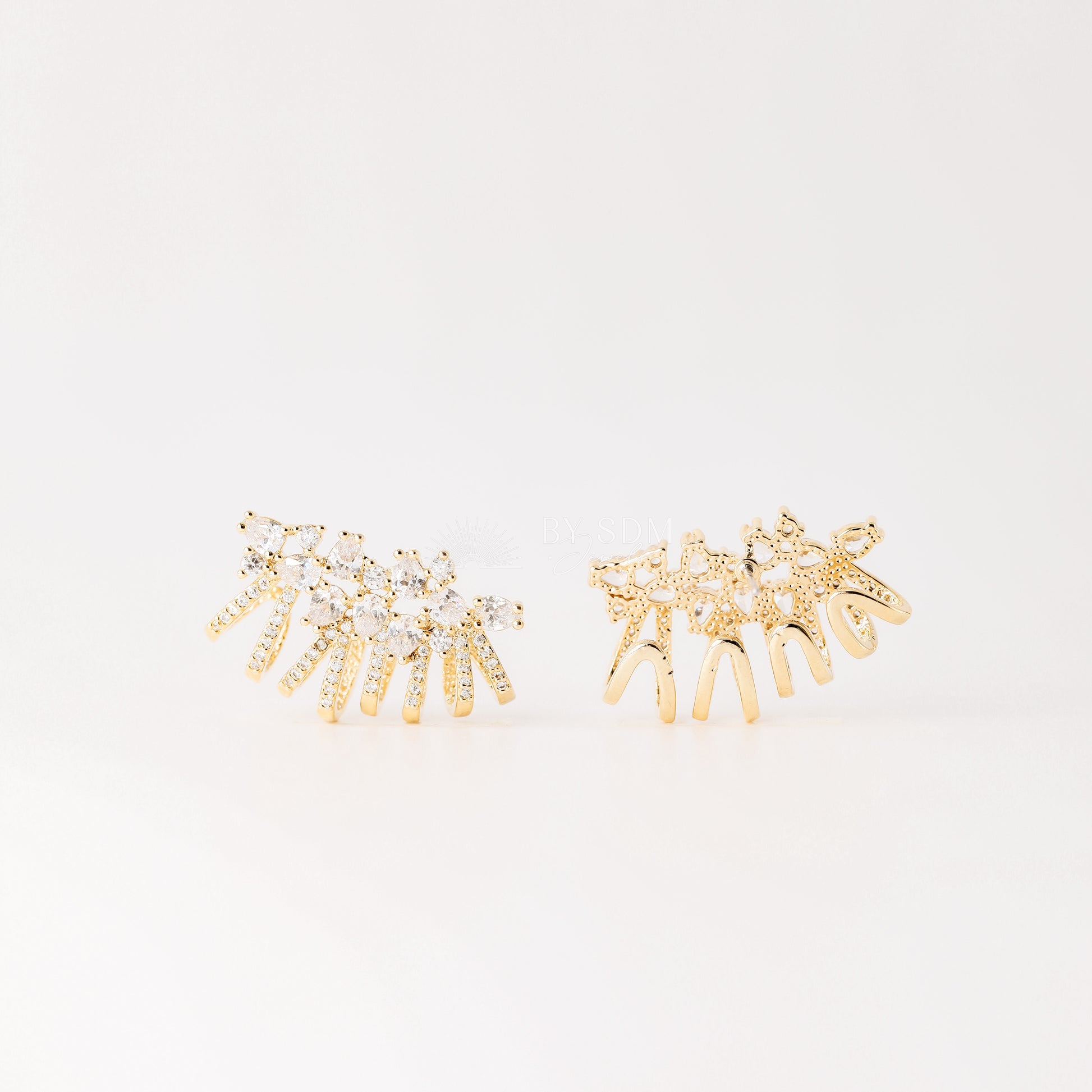 Wedding Earrings • Stud Earrings • Bridal Jewelry • Crystal Earrings • Silver Earrings • BYSDMJEWELS