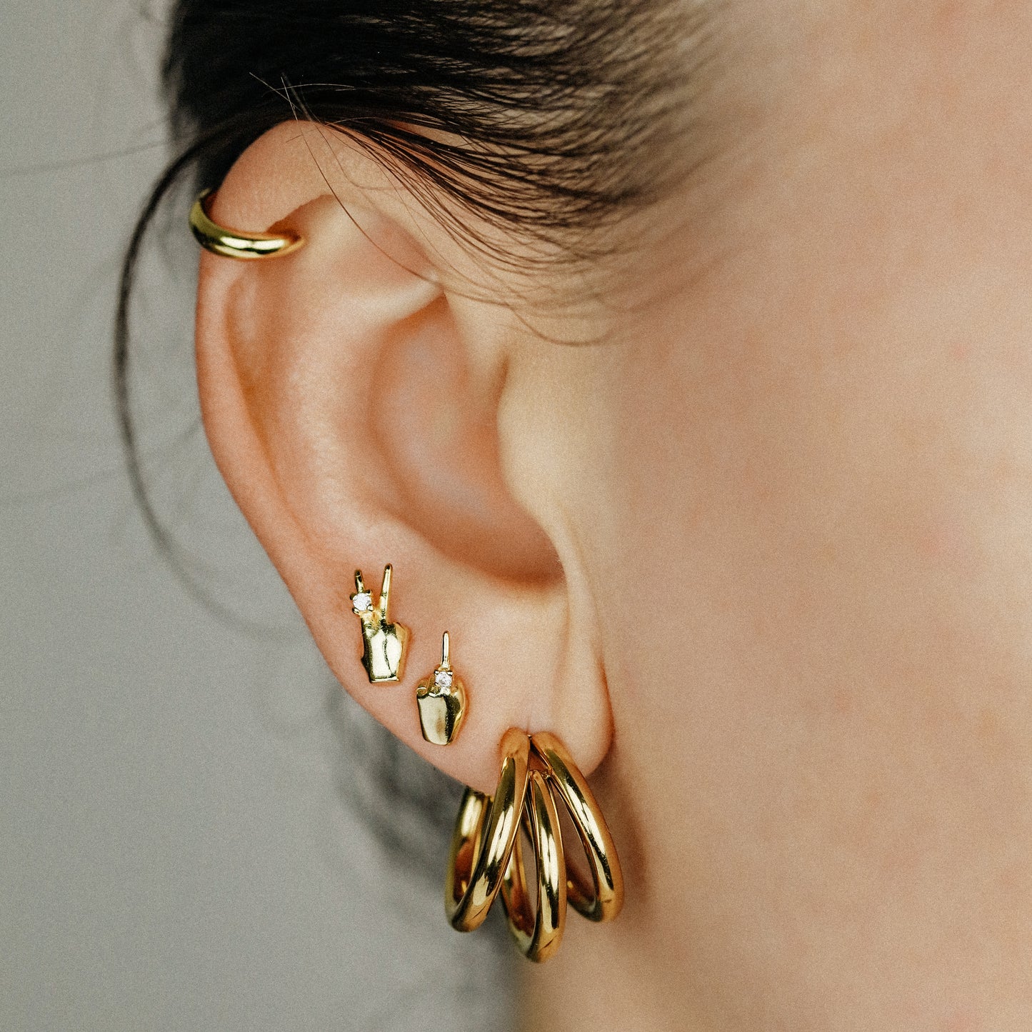 Victory Hand Earrings • V Earrings • Fighting • Peace Sign Earrings • Peace Fingers • Gift for Her • BYSDMJEWELS