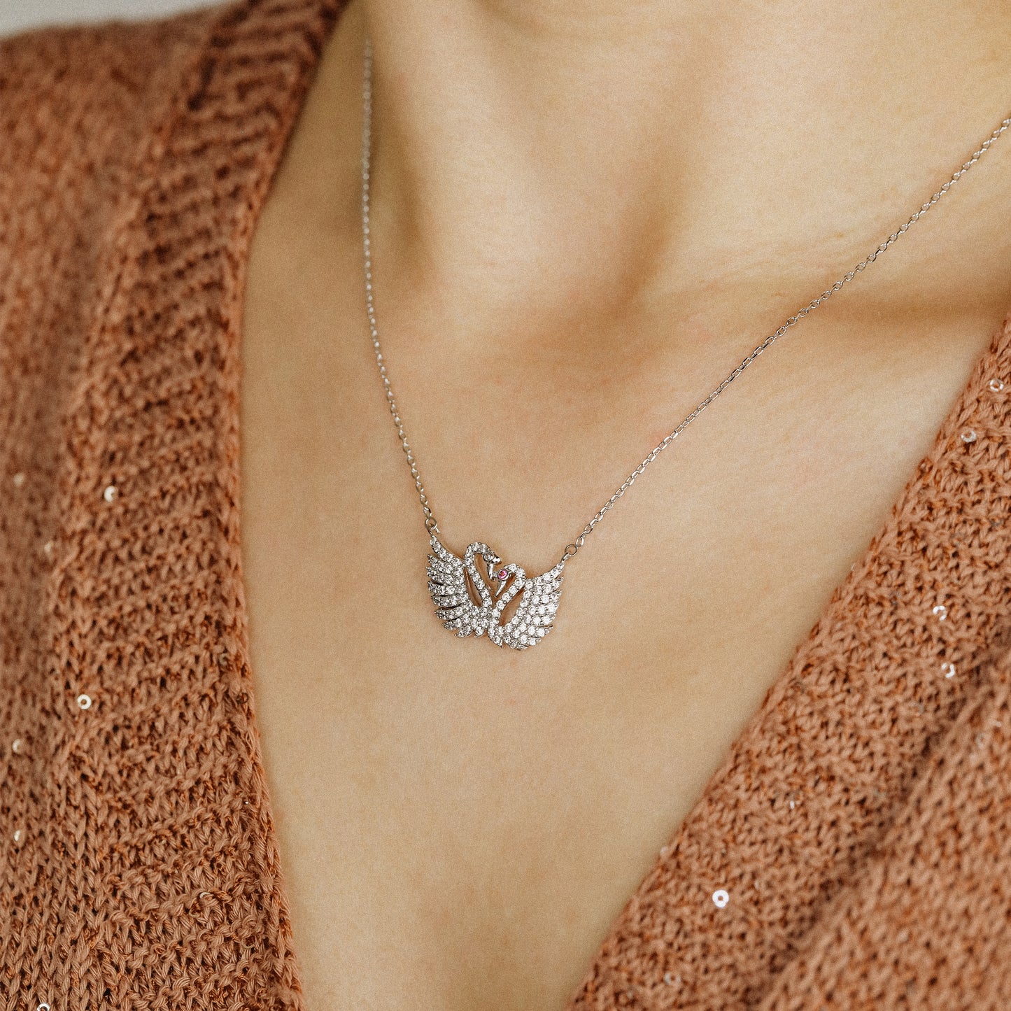 Two Swans Necklace
