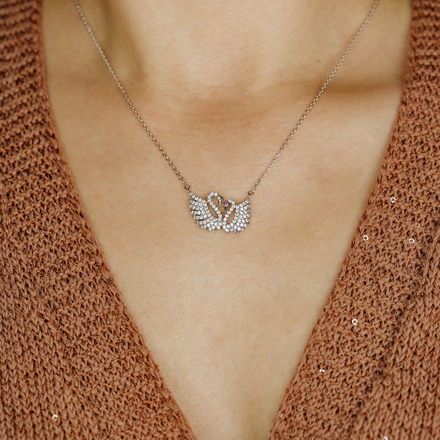 Two Swans Necklace