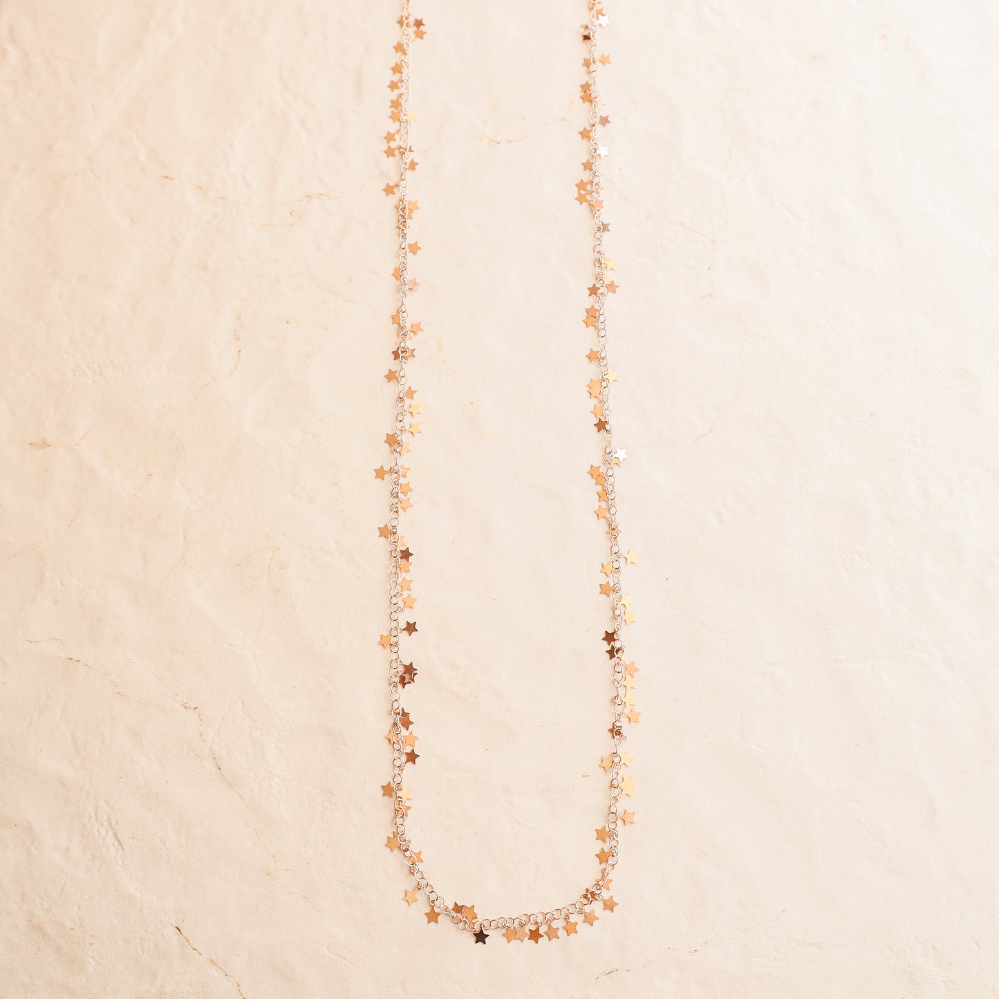Rose Gold Star Necklace, Dangle Stars Necklace, Celestial Jewelry, Star Drop Necklace 925 Sterling Silver, Layered Necklace, Dainty Necklace