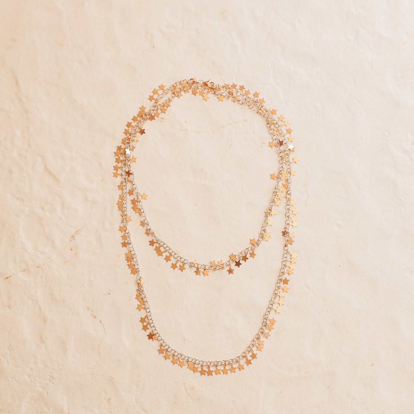 Rose Gold Star Necklace, Dangle Stars Necklace, Celestial Jewelry, Star Drop Necklace 925 Sterling Silver, Layered Necklace, Dainty Necklace