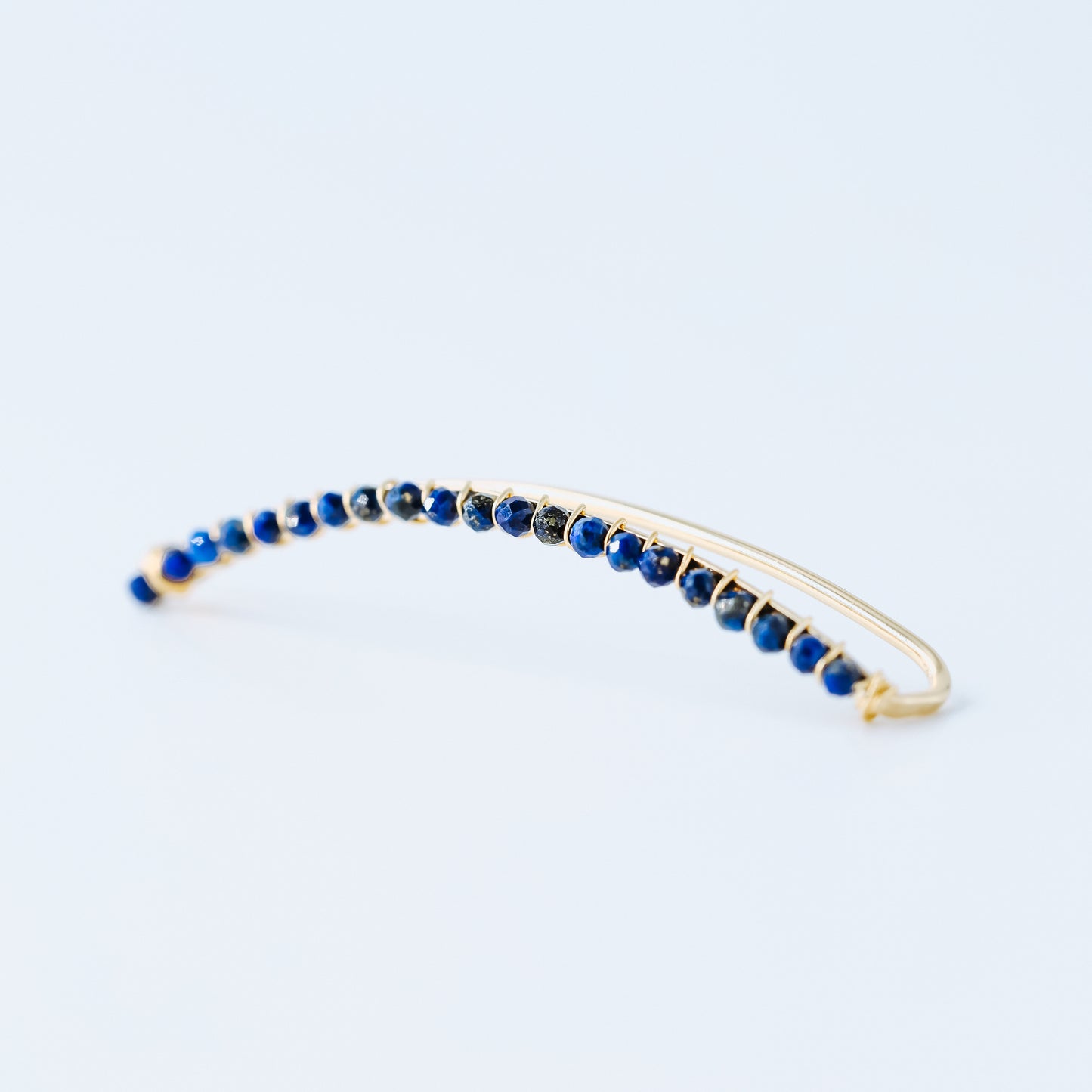 Lapis lazuli Beaded Ear Climber • Ear Crawler • Ear Cuff • Blue Ear Climber • Gold Filled Ear Climber • Lapis lazuli Earrings • BYSDMJEWELS