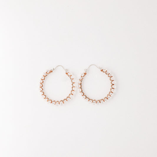 Clear Crystal Earrings • Clear Crystal Hoops • Clear Crystal Hoop Earrings • BYSDMJEWELS