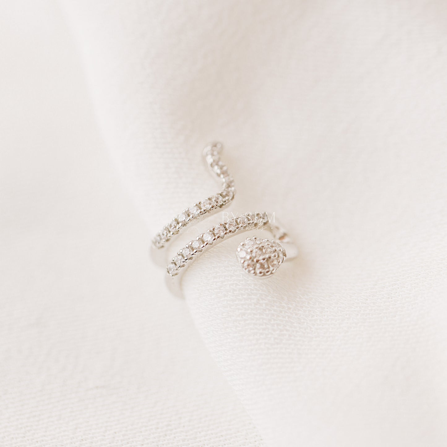 Snake Conch Ear Cuff Earring, Cz Serpent Ear Cuff, Silver, Gold, BYSDMJEWELS