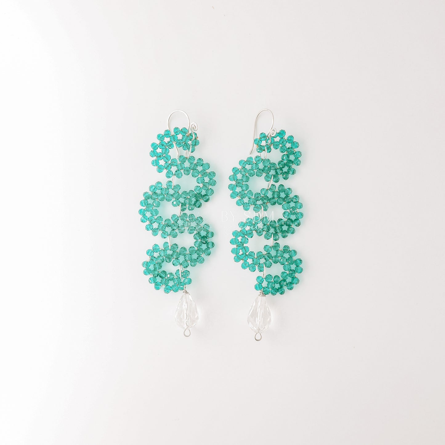 Emerald Earrings • Green Serpent Earrings • Bohemian Beaded Earrings • Statement Dangle Earrings • Emerald Jewelry • BYSDMJEWELS