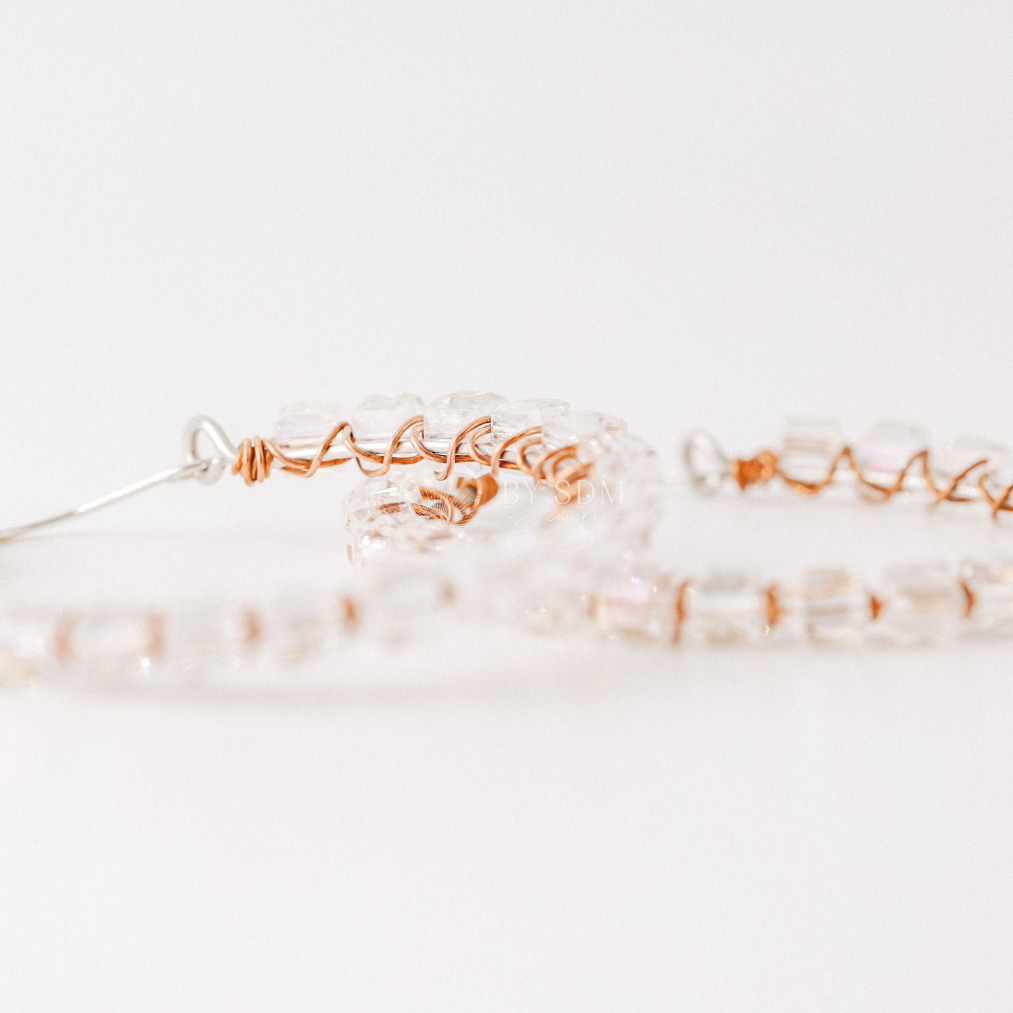 Clear Crystal Earrings • Clear Crystal Hoops • Clear Crystal Hoop Earrings • BYSDMJEWELS