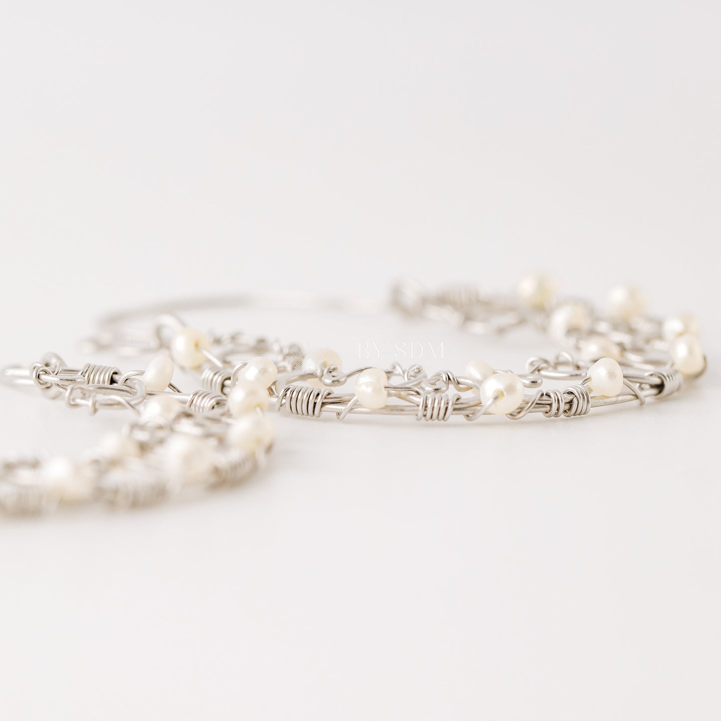 Pearl Earrings • Pearl Hoops • Pearl Hoop Earrings • BYSDMJEWELS