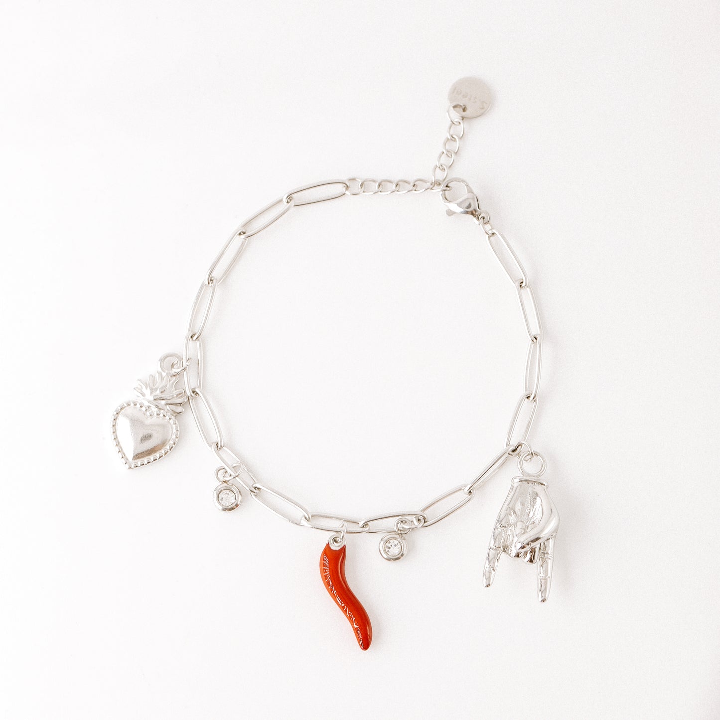 Italian Lucky Horn Bracelet • Malocchio Bracelet • Hand Gestures Bracelet • Lucky Charm Bracelet • Cornetto Napoletano • BYSDMJEWELS
