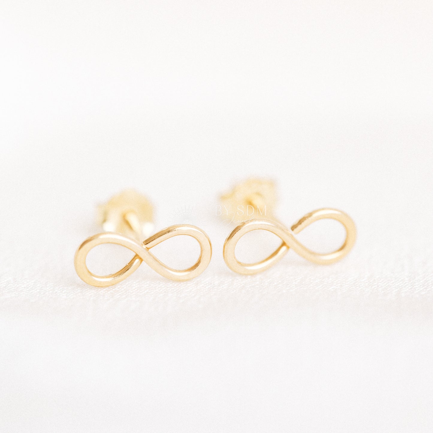 Tiny Infinity Stud Earrings Delicate 925 Sterling Silver 8 Earrings 9mm Infinity Stud Earrings Symbol of Eternity Earrings Gift for Her