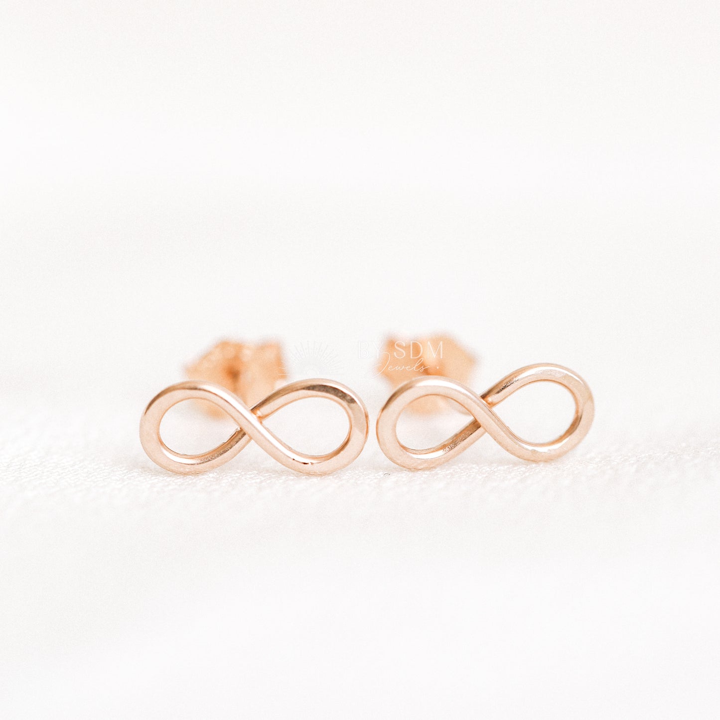 Tiny Infinity Stud Earrings Delicate 925 Sterling Silver 8 Earrings 9mm Infinity Stud Earrings Symbol of Eternity Earrings Gift for Her