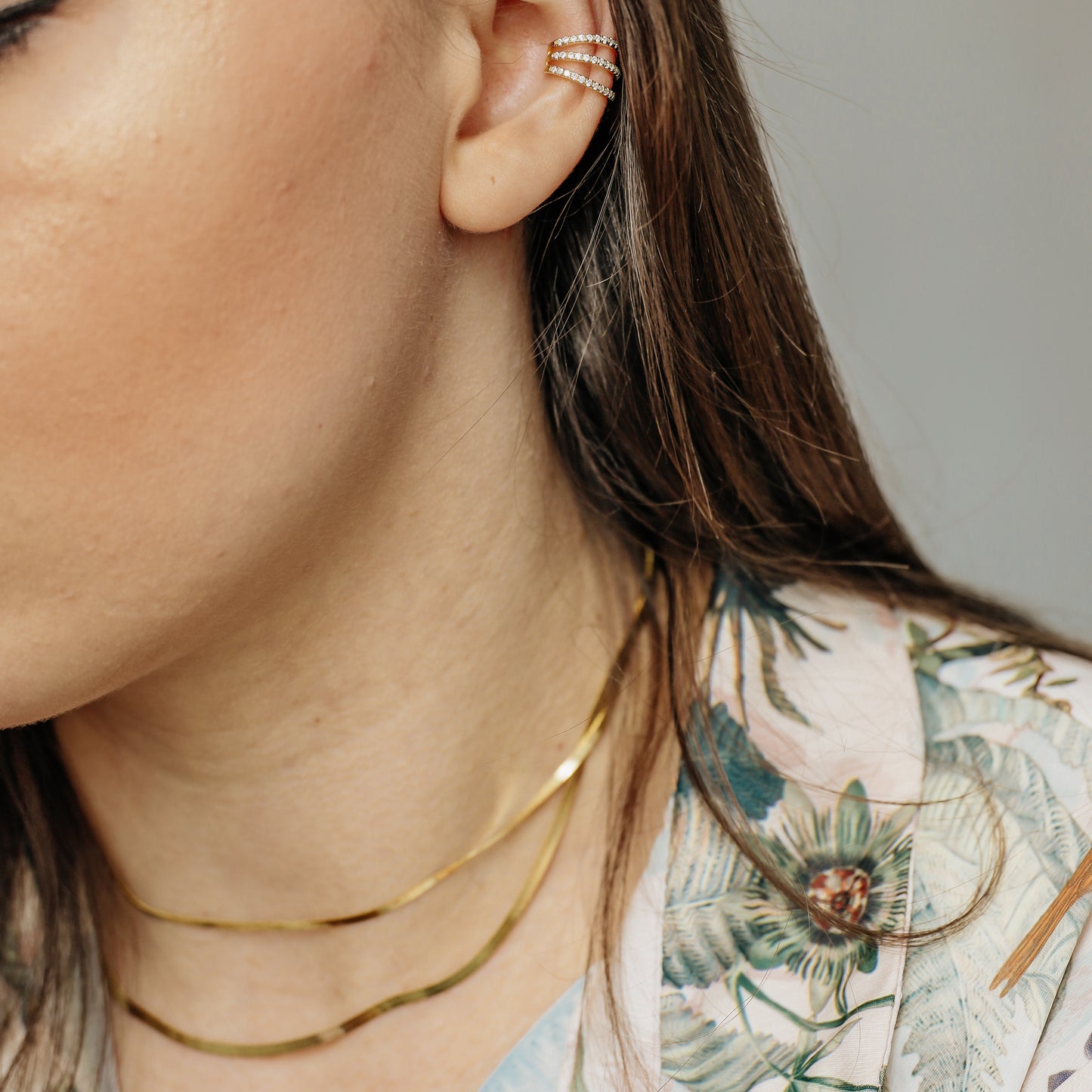 Layering Flat Snake Chain Chunky Choker Necklace Gold Silver