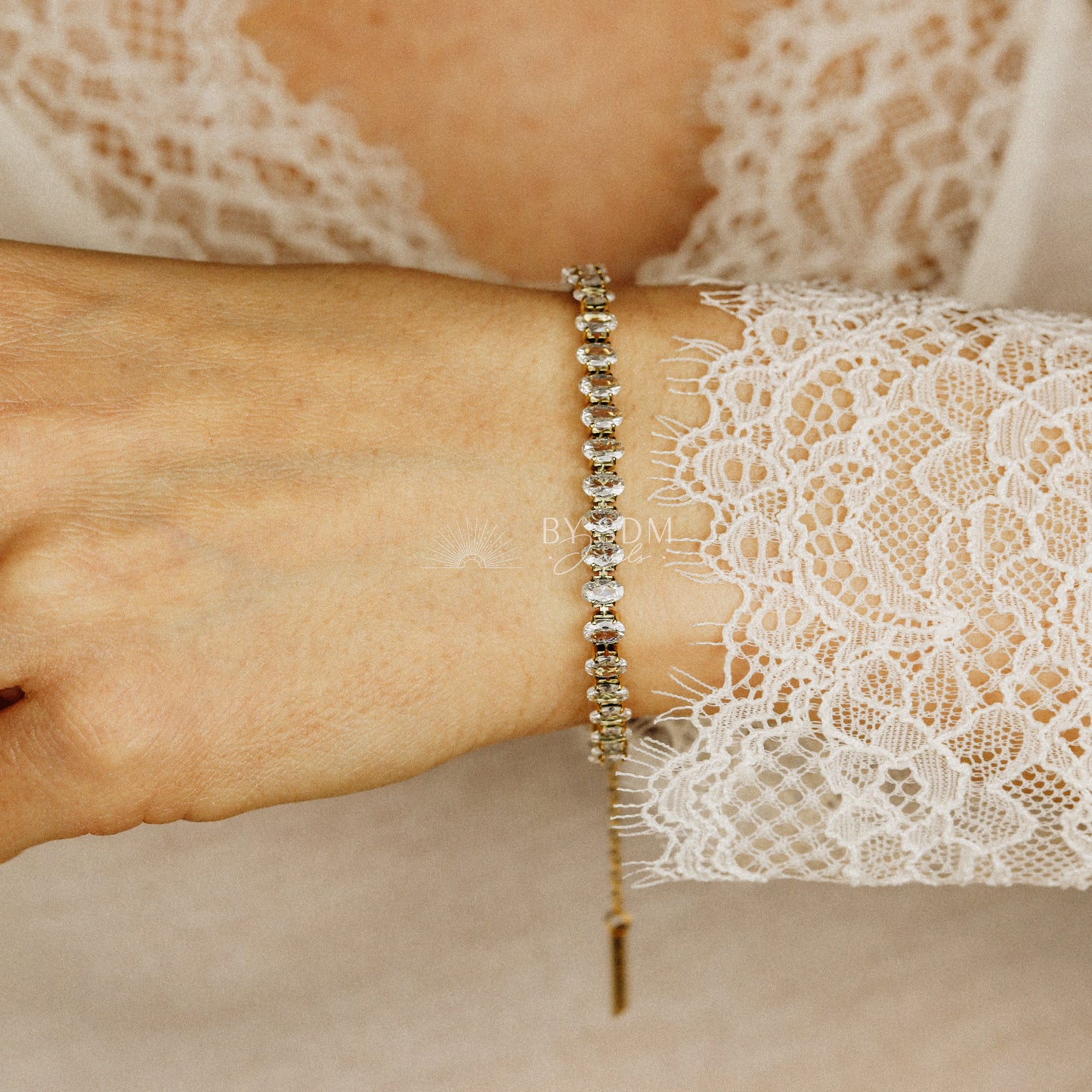 Oval Tennis Bracelet • Gold Tennis Bracelet • Diamond Bracelet • Dainty Bracelet • Gift for Her • CZ Tennis Bracelet • BYSDMJEWELS