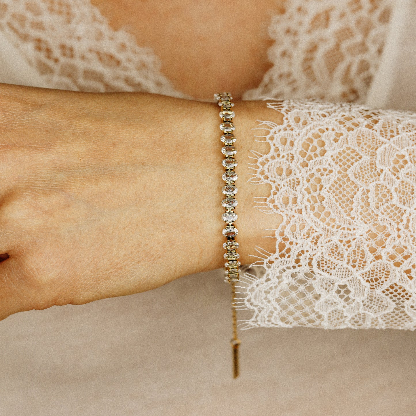 Oval Tennis Bracelet • Gold Tennis Bracelet • Diamond Bracelet • Dainty Bracelet • Gift for Her • CZ Tennis Bracelet • BYSDMJEWELS