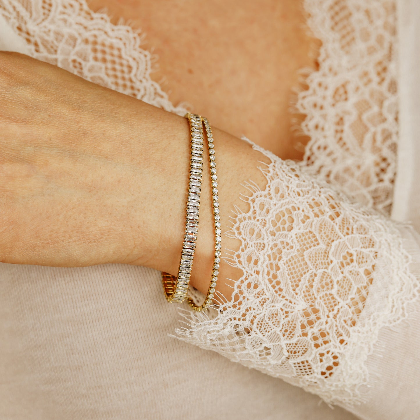 Baguette Tennis Bracelet • Gold Tennis Bracelet • Diamond Bracelet • Dainty Bracelet • Gift for Her • CZ Tennis Bracelet • BYSDMJEWELS