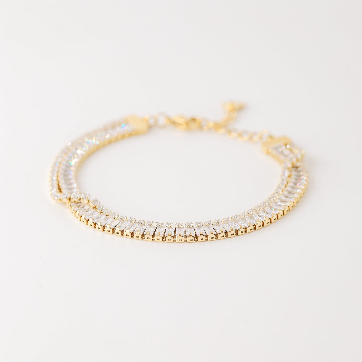 Baguette Tennis Bracelet • Gold Tennis Bracelet • Diamond Bracelet • Dainty Bracelet • Gift for Her • CZ Tennis Bracelet • BYSDMJEWELS