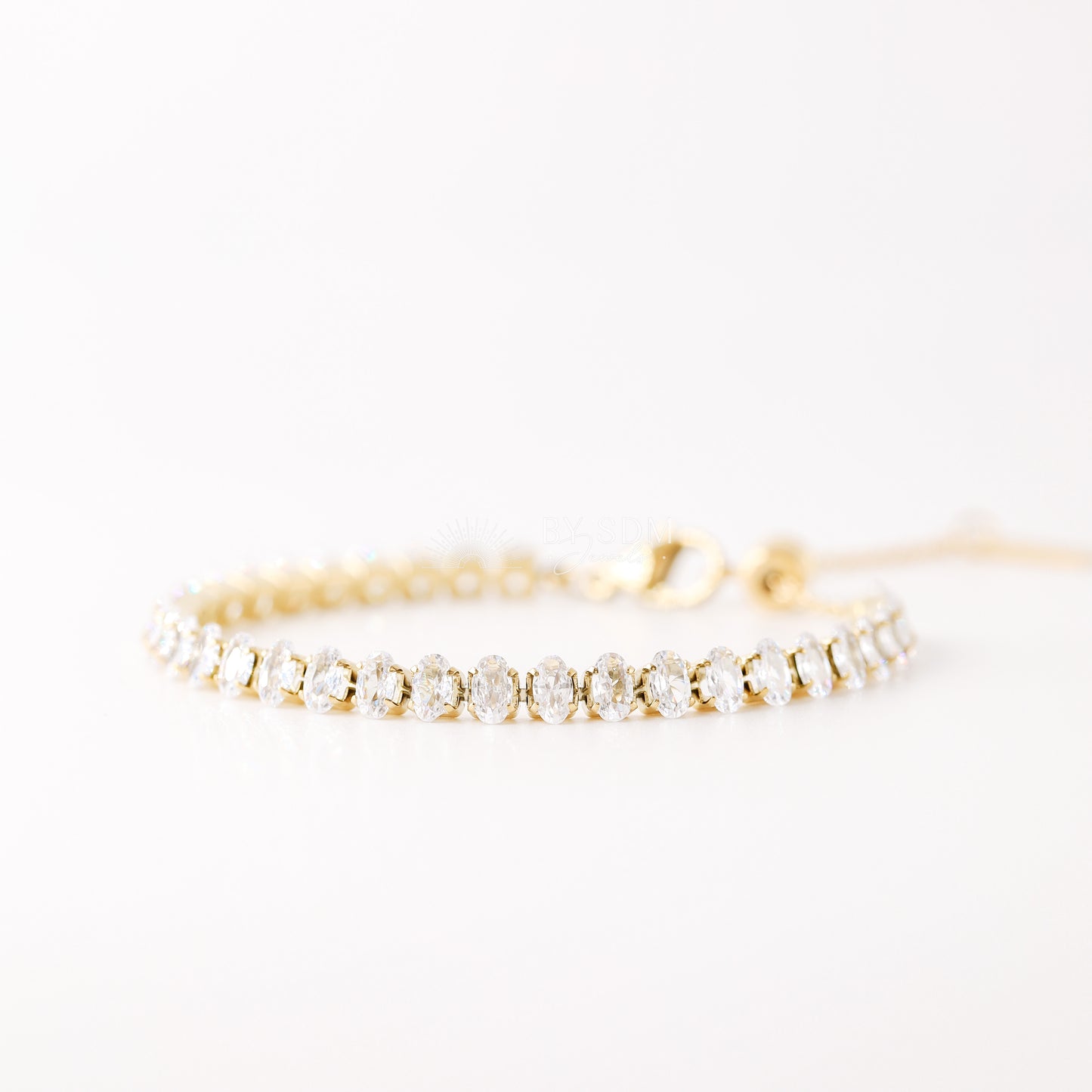 Oval Tennis Bracelet • Gold Tennis Bracelet • Diamond Bracelet • Dainty Bracelet • Gift for Her • CZ Tennis Bracelet • BYSDMJEWELS