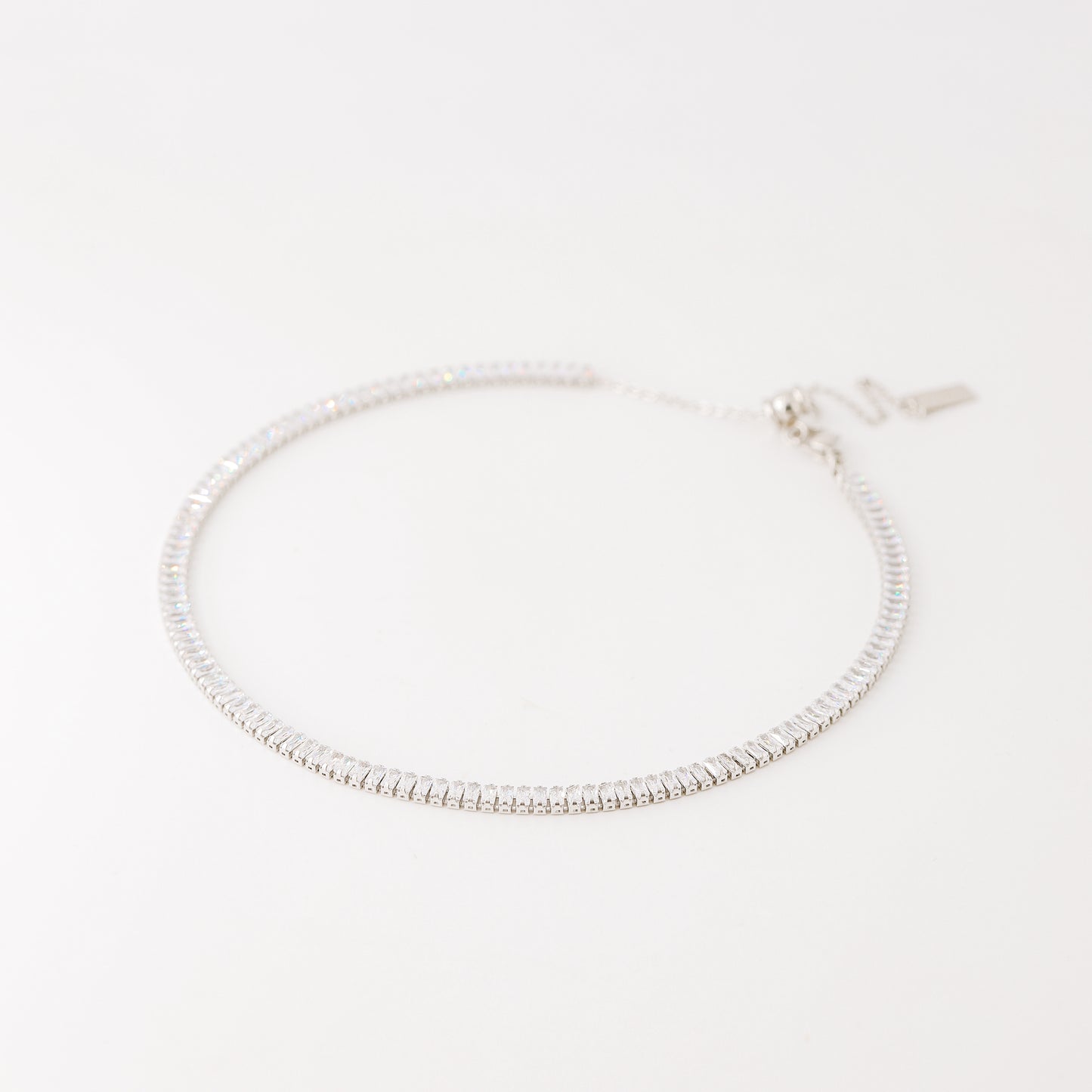 Tennis Baguette Necklace • Cubic Zirconia Choker • Diamond Tennis Necklace • Diamond Necklace Gift • Gold Diamond Chain • BYSDMJEWELS