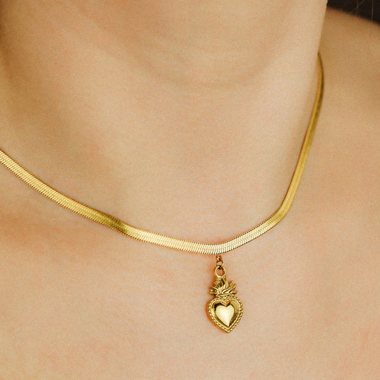 Sacred Heart Pendant Necklace