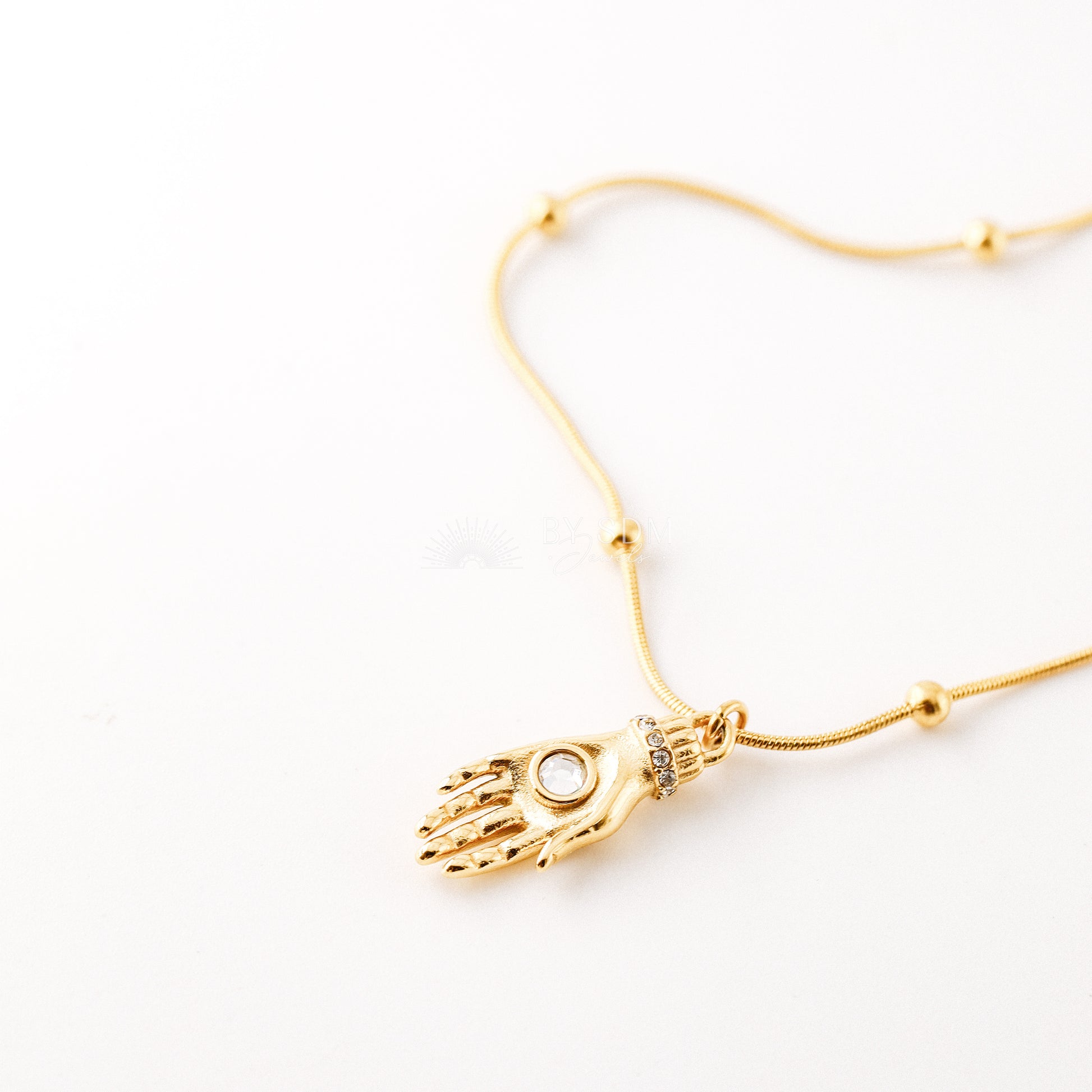 Hand Necklace • Gold Protection Necklace • Amulet Necklace • Hand Birthstone Necklace • Victorian Hand • Gift For Her • BYSDMJEWELS