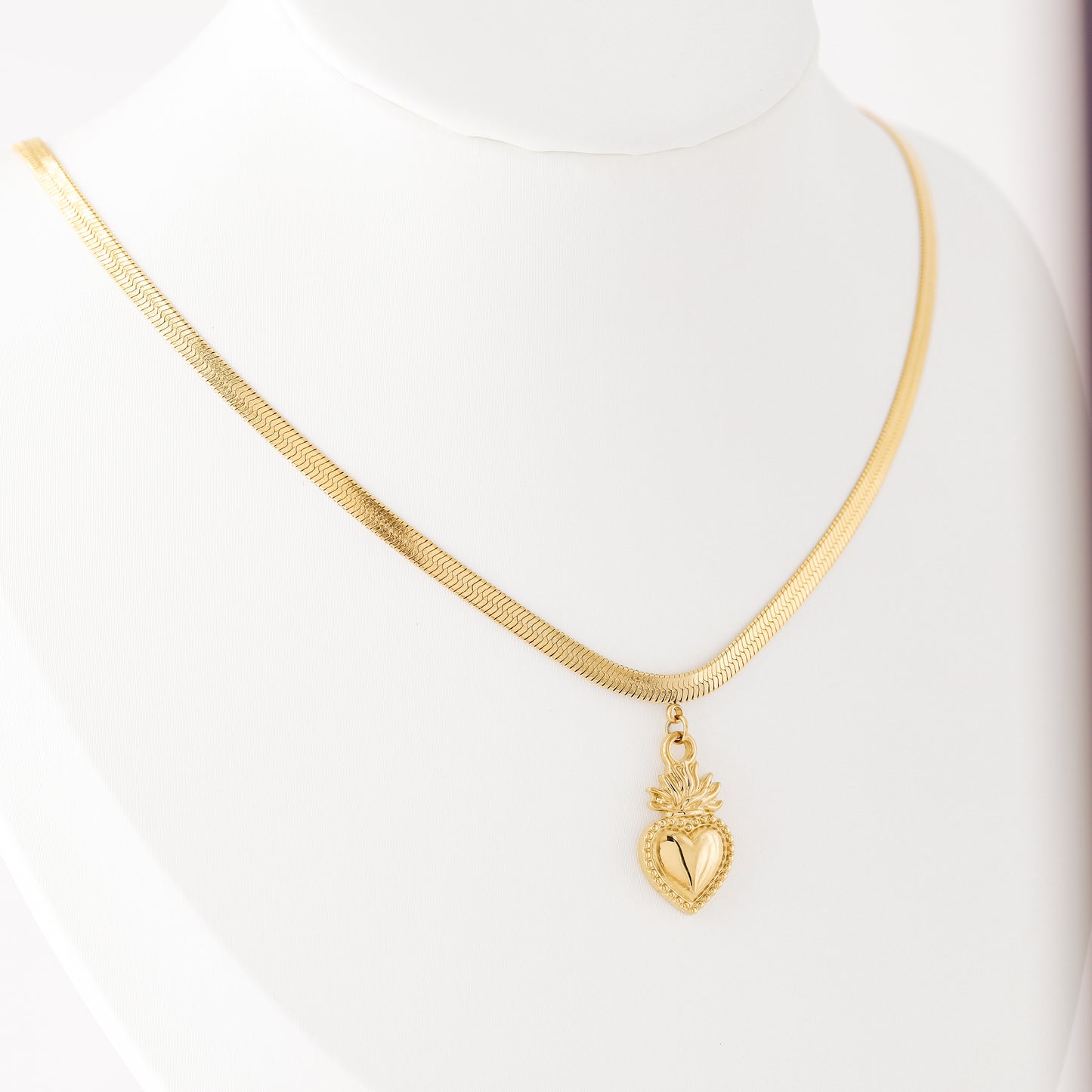 Sacred Heart Pendant Necklace