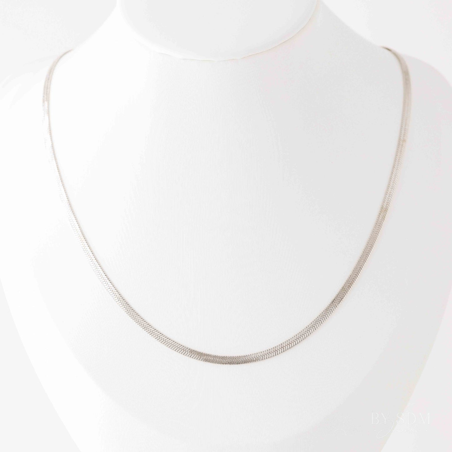 Layering Flat Snake Chain Necklace • Chunky Choker Necklace • BYSDMJEWELS