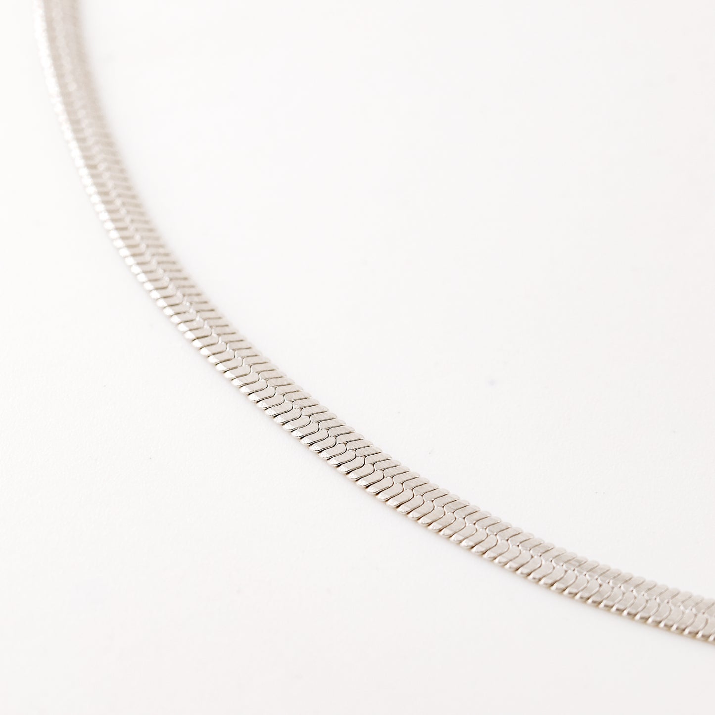 Layering Flat Snake Chain Necklace