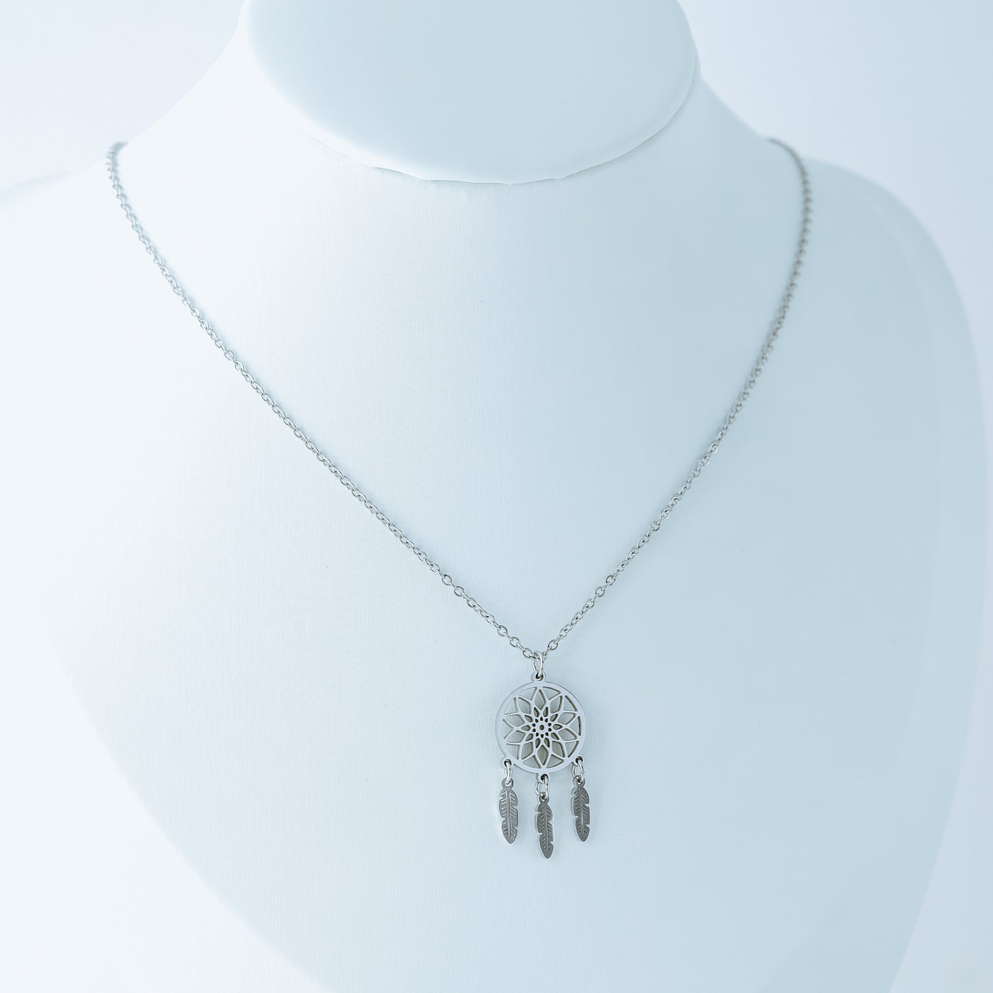 Dream catcher necklace • Gold feather necklace • Friendship necklace • Dream catcher small dainty charm necklace • BYSDMJEWELS