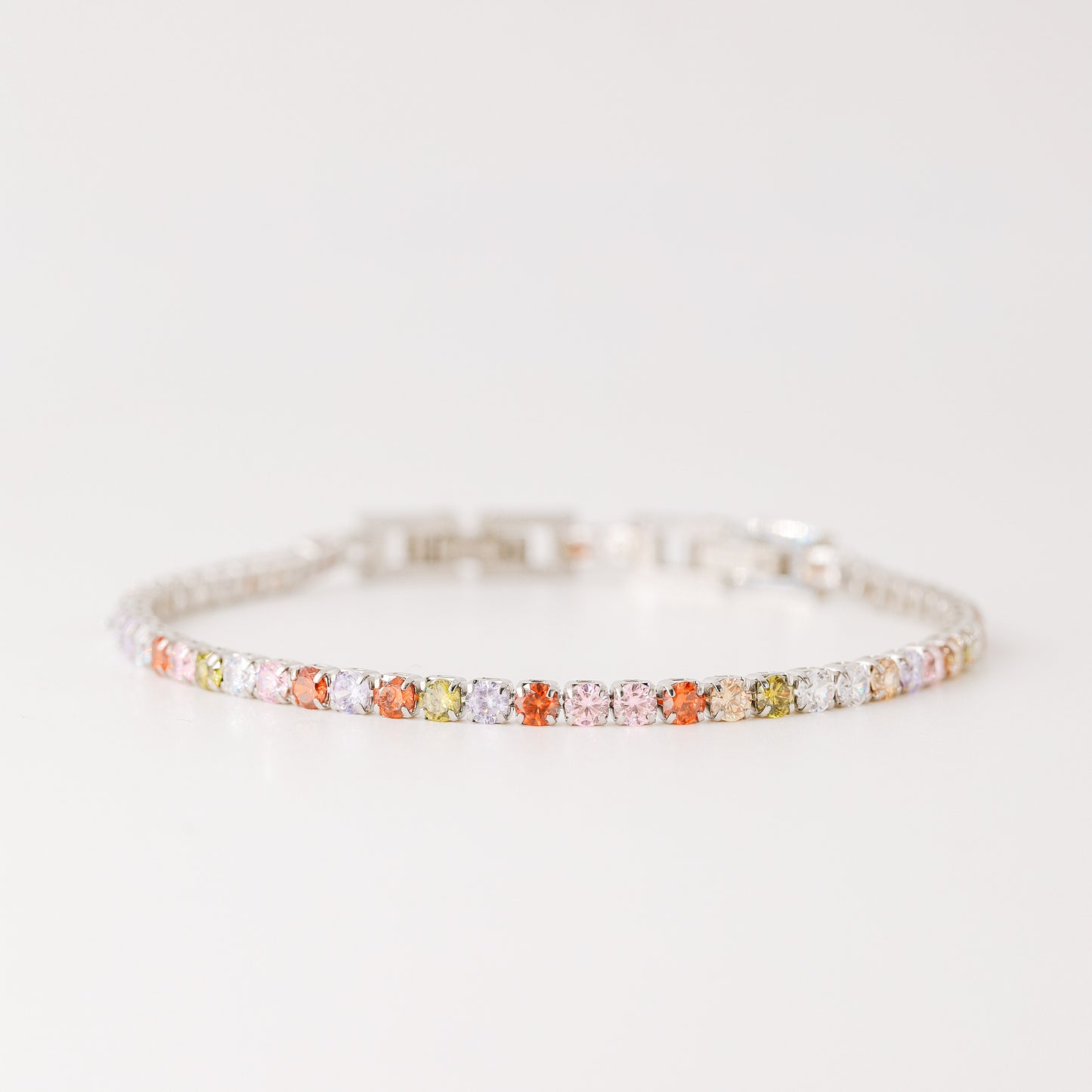 3mm Tennis Bracelet • Rainbow Tennis Bracelet • Dainty Bracelet • Diamond Bracelet • Gift for Her • Minimalist Bracelet • BYSDMJEWELS