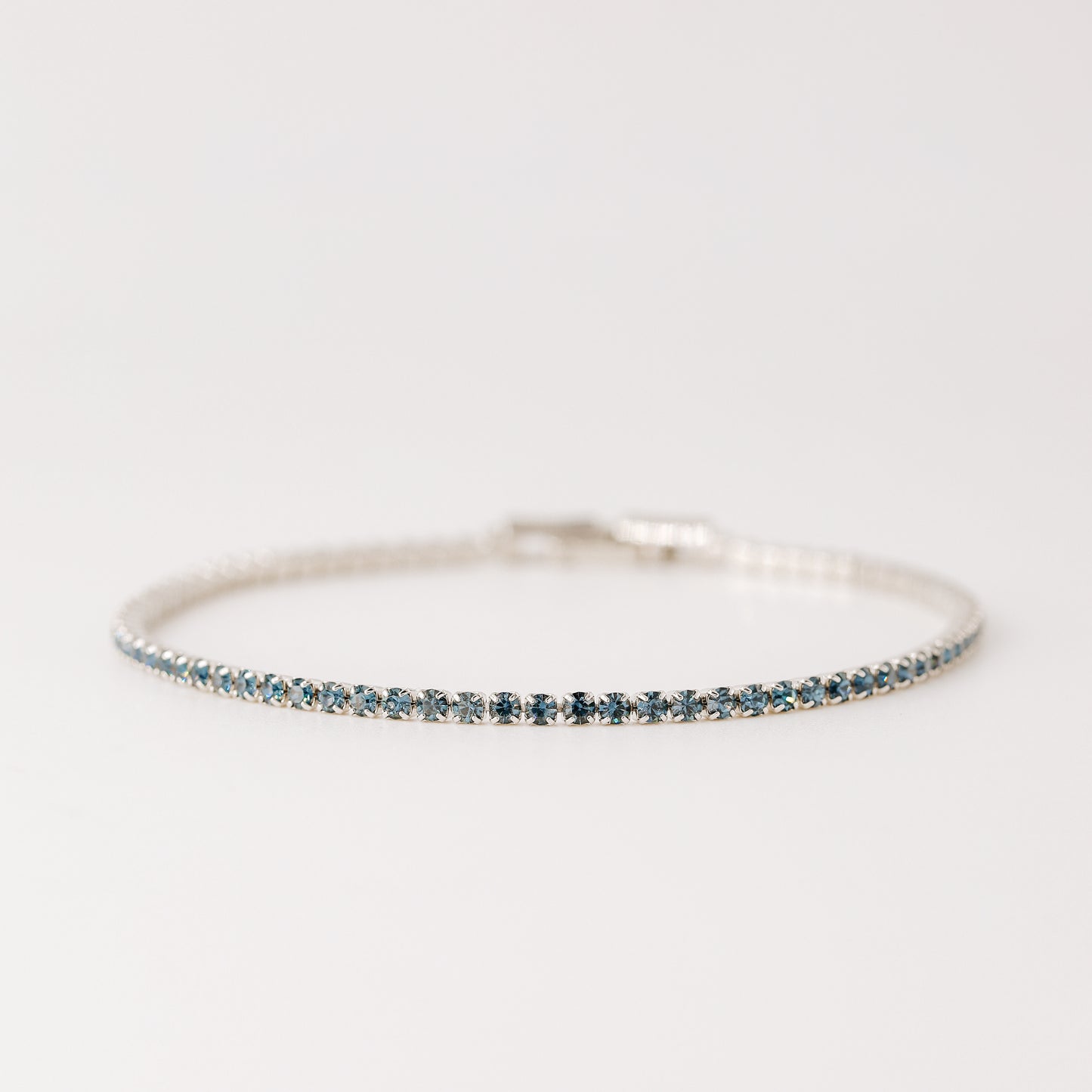 2mm Ocean Blue Tennis Bracelet • Cubic Zirconia Tennis Bracelet • Dainty Bracelet • Diamond Bracelet • Gift for Her • BYSDMJEWELS