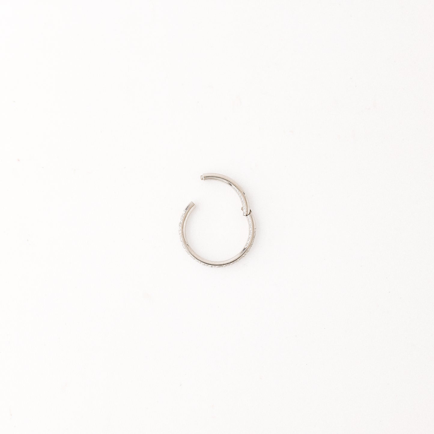 Titanium CZ Round Paved Earring Nose Ring Conch Ring Piercing • 14ga, 16ga, 18ga, 6, 8, 10, 11, 12mm • Solid G23 Titanium • BYSDMJEWELS