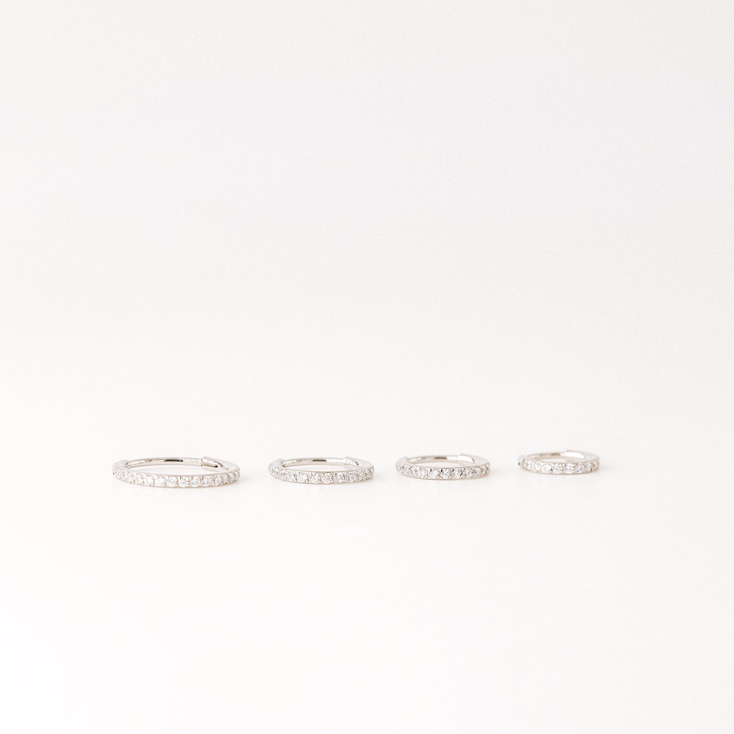 20G Paved Cartilage Conch Clicker Hoops • CZ Titanium Hinged Clicker Hoops • Seamless Hinged Hoop • Tiny Huggie Hoop Earrings • BYSDMJEWELS