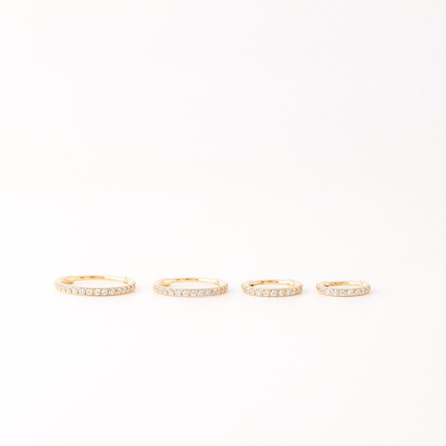 20G Paved Cartilage Conch Clicker Hoops • CZ Titanium Hinged Clicker Hoops • Seamless Hinged Hoop • Tiny Huggie Hoop Earrings • BYSDMJEWELS