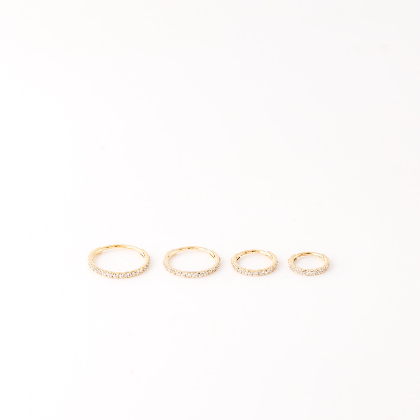 20G Paved Cartilage Conch Clicker Hoops • CZ Titanium Hinged Clicker Hoops • Seamless Hinged Hoop • Tiny Huggie Hoop Earrings • BYSDMJEWELS