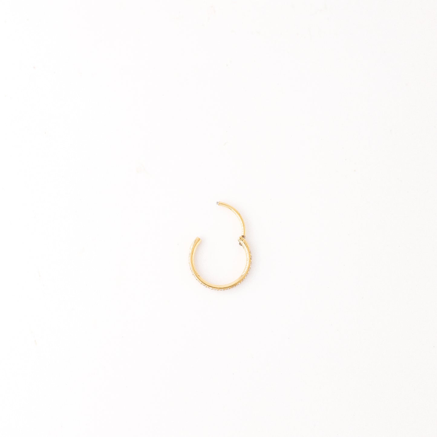 20G Paved Cartilage Conch Clicker Hoops • CZ Titanium Hinged Clicker Hoops • Seamless Hinged Hoop • Tiny Huggie Hoop Earrings • BYSDMJEWELS