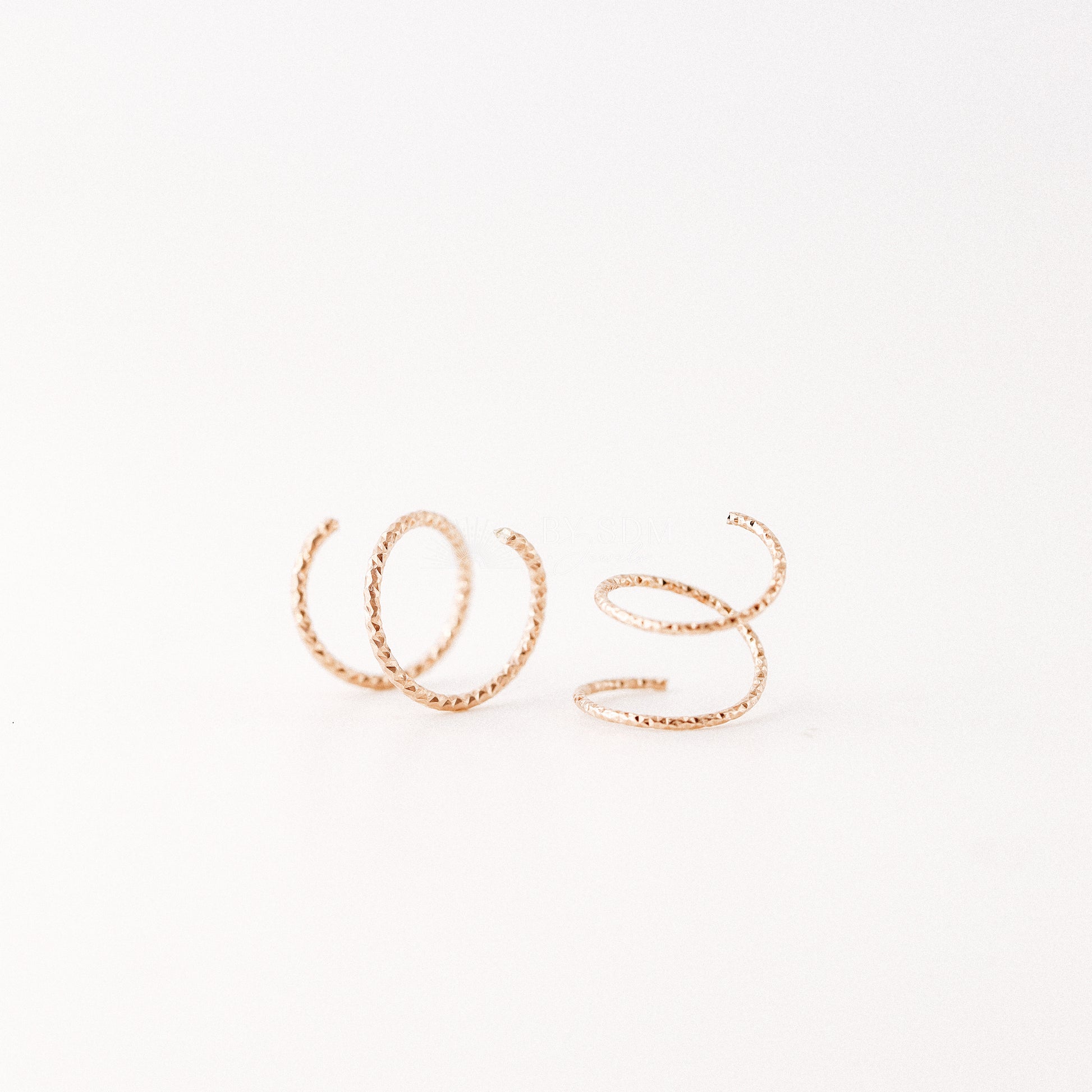 Tiny Double Hoop Earrings Minimal Spiral Earrings Tiny Twist Earrings Double Hoop Earrings Double Piercing Diamond Cut Hoop Earrings