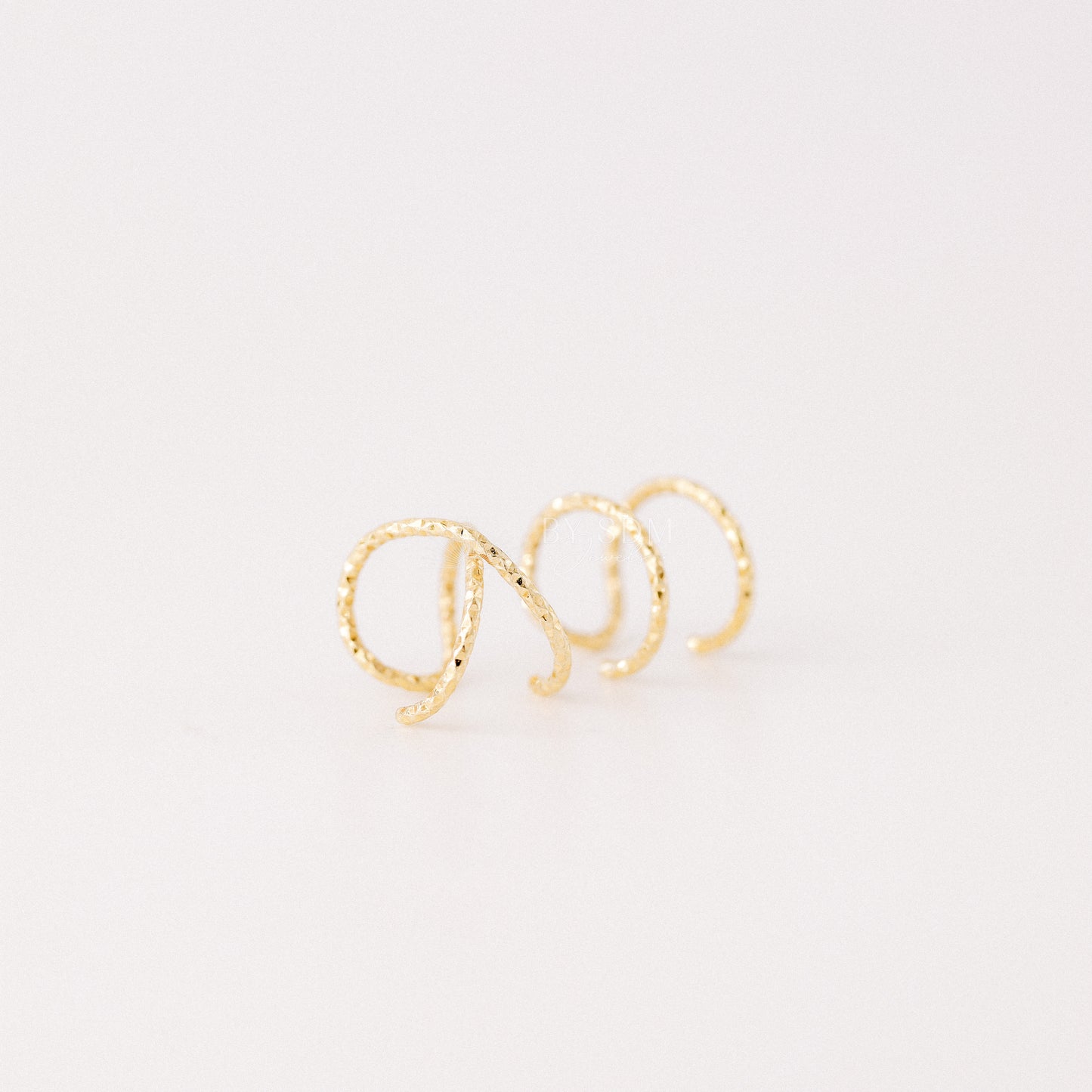 Gold Double Line or Criss Cross Ear Cuff