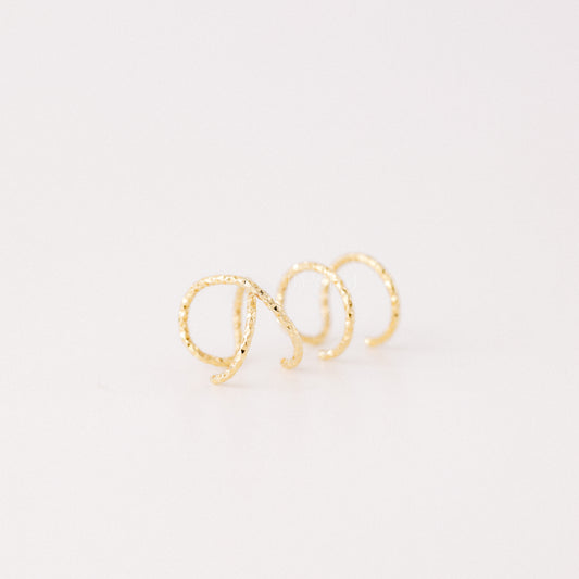 Gold Double Line or Criss Cross Ear Cuff