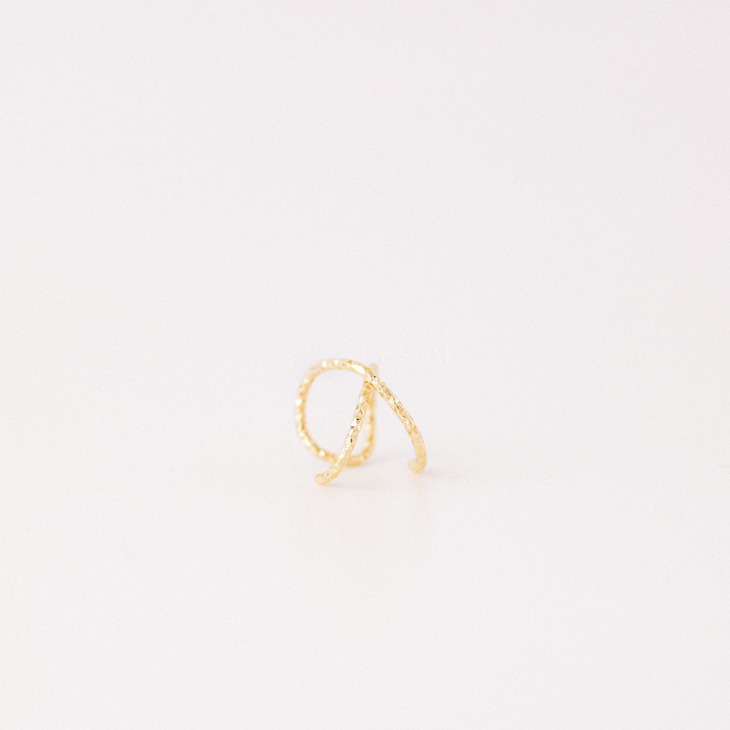 Gold Double Line or Criss Cross Ear Cuff