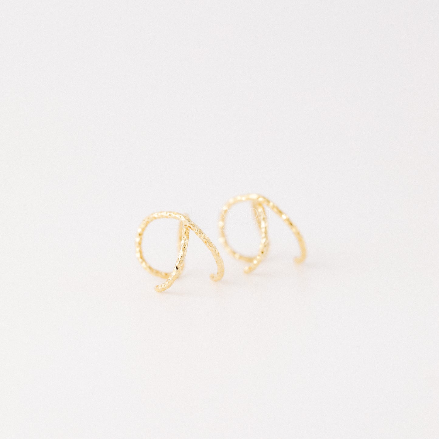 Gold Double Line or Criss Cross Ear Cuff