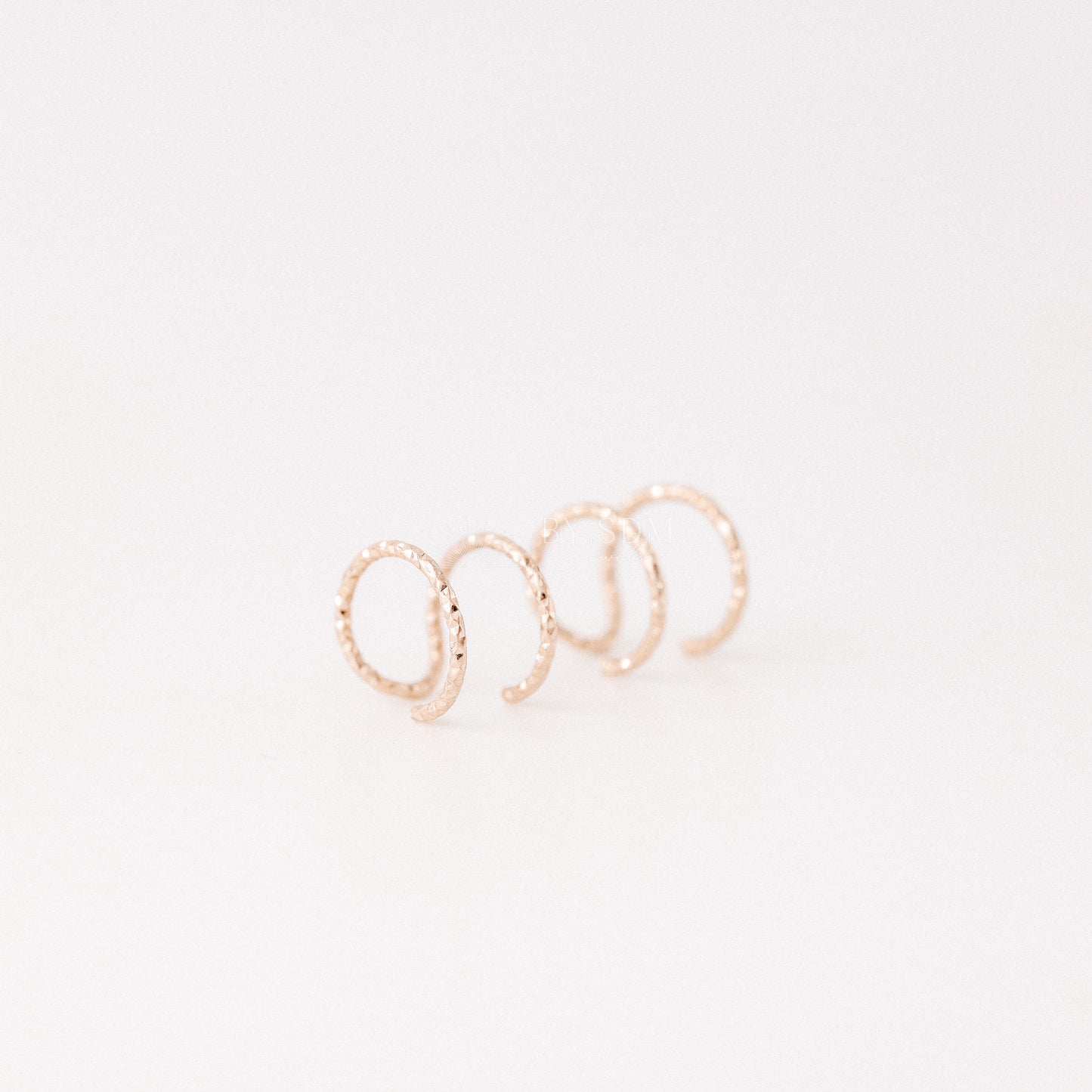 Set of 2 or Single Ear Cuff • Double Line & Criss Cross Ear Cuff • No Piercing Cartilage Ear Cuff • Textured Ear Cuff • Diamond Cut Ear Cuff