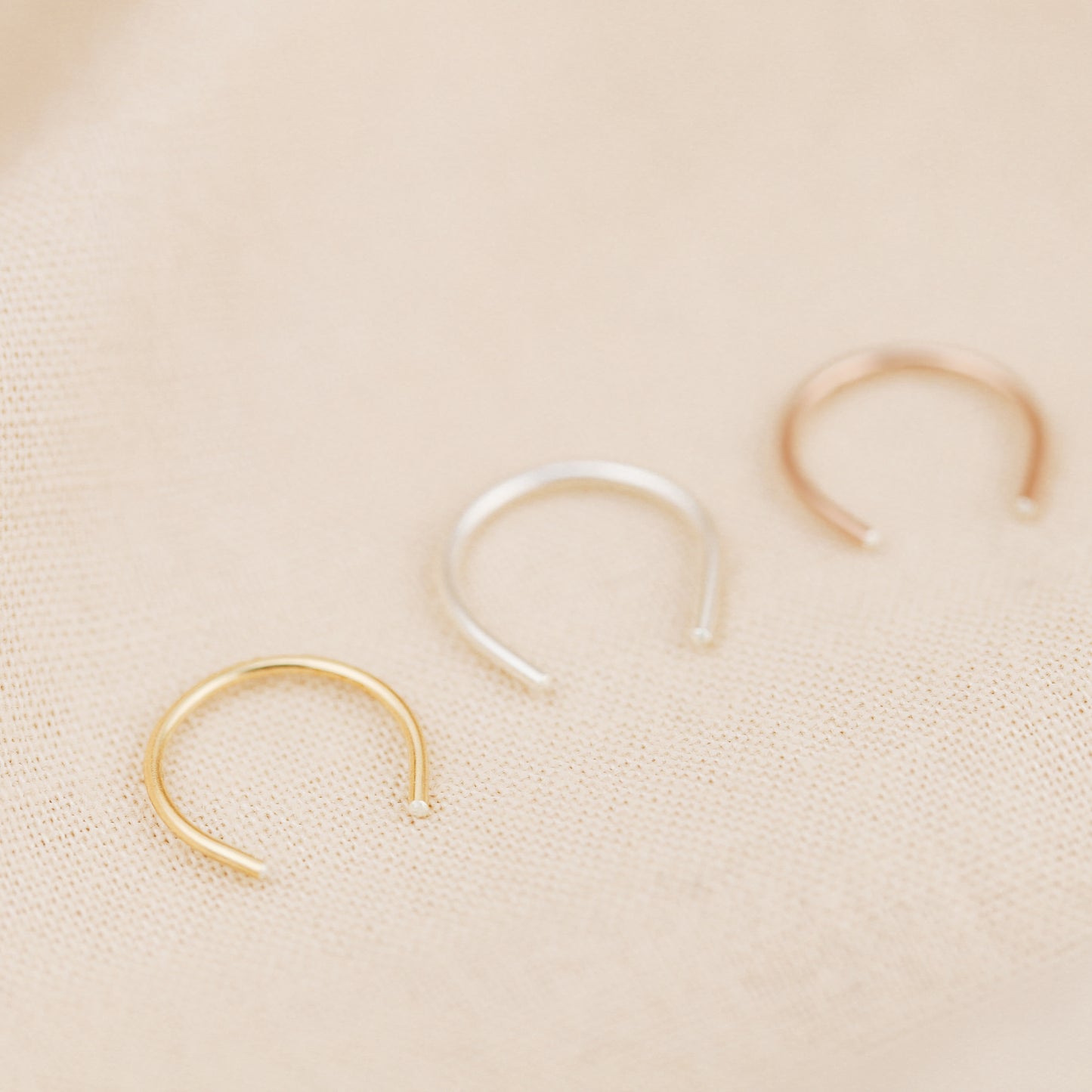 Arc Septum Retainer Gold Septum Retainer Horseshoe Septum Nose Hoop Ring Retainer Septum 22g 20g 18g 16g 14g 6 7 8 9 10mm Inner Diameter